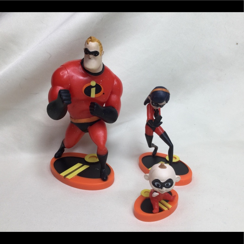 Disney Pixar The Incredibles Set Of 3 Figures